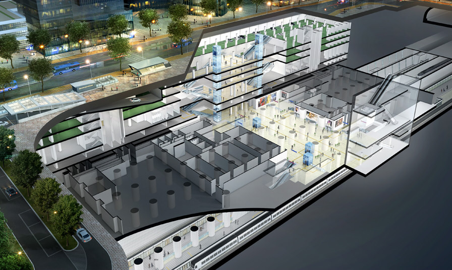 dongtan station 3D whole view1
